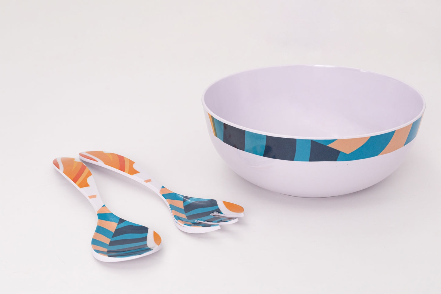 Serving Bowl with Serving Spoon and Fork Set of ( 3 Pcs )